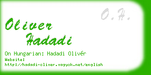 oliver hadadi business card